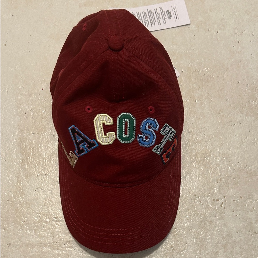 Lacoste Burgundy Cap with Multicolor Logo